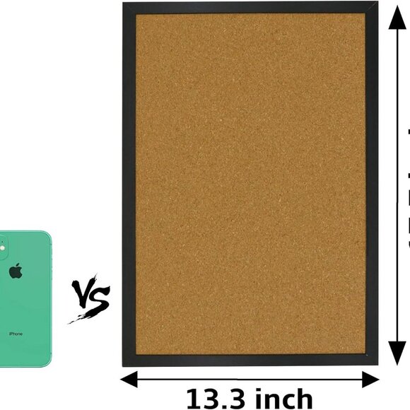 Cork Bulletin Board 17.7"X 13.3", Notice Pin, Ideal for Office & Home Decor, Sch - Picture 2 of 8